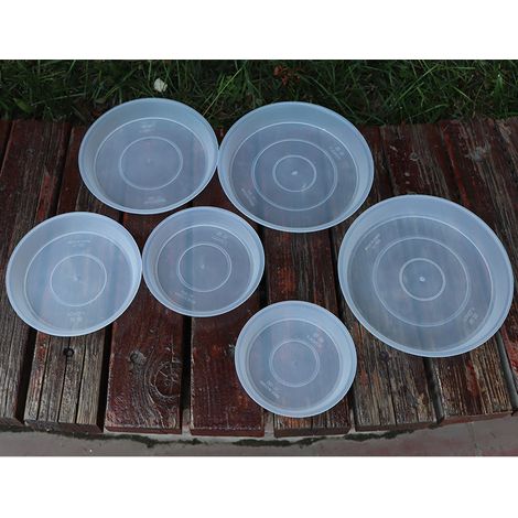 Soucoupe Ronde pour Pot de Fleurs, Plateau de Drainage en Plastique PP pour Jardin, Balcon, Plantes d'Intérieur-diamètre extérieur 22,1diamètre intérieur 19hauteur 2,9 cm-5 blanc