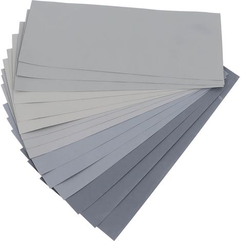Ensemble de 15 feuilles de papier de verre (grains 2000, 3000, 5000, 7000 et 10000) en carbure de silicium pour la réparation automobile et les travaux manuels. (1/5)