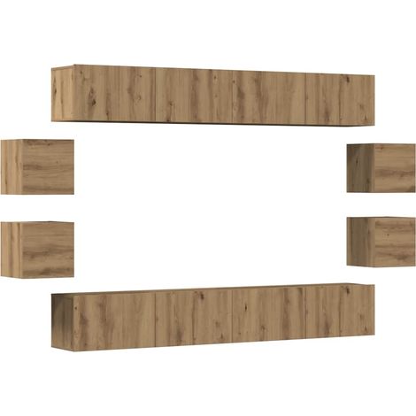 Maison Exclusive - Mueble para TV de pared madera contrachapada a (1/5)