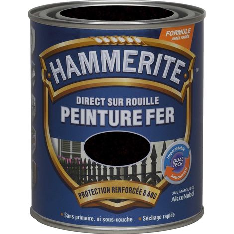 Peinture Direct Sur Rouille Martelée Noir 0,75 L - Hammerite