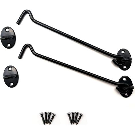 Loquet de sécurité avec œillet, 8 pouces, en acier inoxydable robuste et multifonctionnel, pour clôtures en bois, portes de cabane, fenêtres battantes et garage.