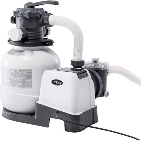 Intex – Pompe filtre à sable pour piscine hors sol – Débit 7900 l/h – Filtration 6 fonctions – Compatible avec piscines jusqu'à 40m³