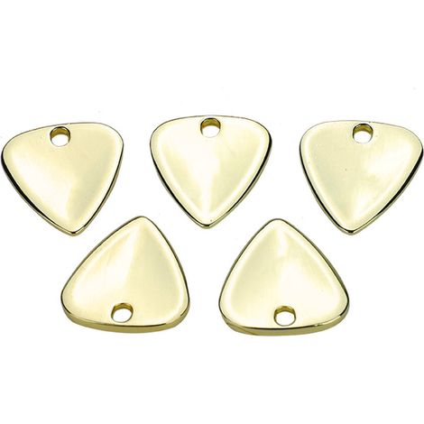 5 Médiators en Métal Doré pour Guitare - Picks pour Instruments de Musique (1/5)