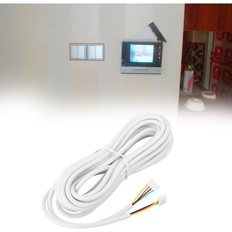 Câble vidéophone 4 conducteurs cuivre souple, diamètre 0,3 mm, longueur 25 mètres pour interphone (1/4)