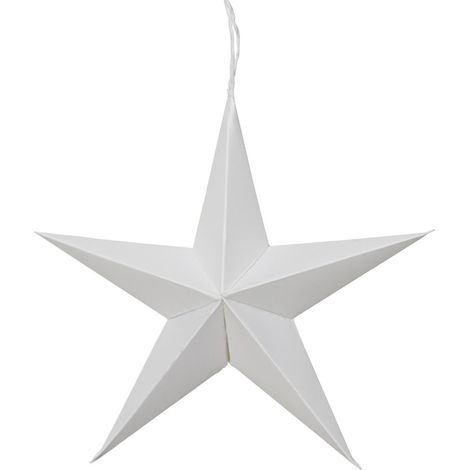 Decoris Sternhänger Papier Ø 15 x 6 cm weiß Hängedekoration