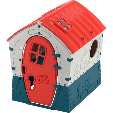 Tp Toys – Maisonnette cabane en plastique résistante aux UV – Dimensions L.95 x l.90 x H.110 cm – Pour intérieur et extérieur – Avec fenêtres et porte facile à ouvrir