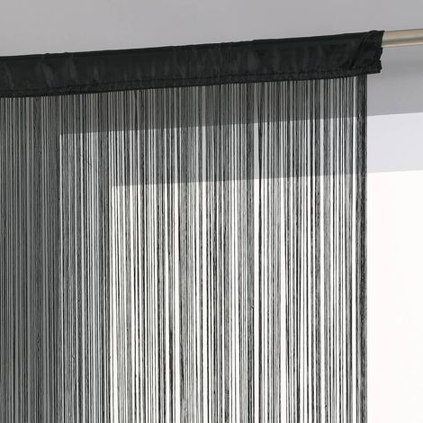 Drahtvorhang - schwarz - 90x200 cm (1/4)