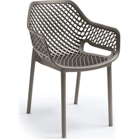 SEDIA IN POLIPROPILENE 'ARIA ARMCHAIR' taupe - BICA (1/2)