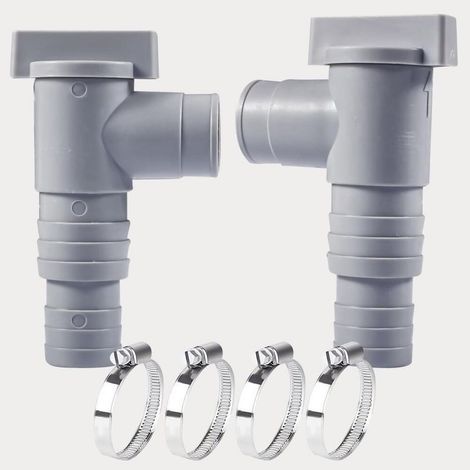 (2er-Set) Poolwartungs-/Absperrventil mit 32/38-mm-Schlauchanschluss, doppelt geteiltes Poolventil-Schlauchkolben-Zubehör (1/5)