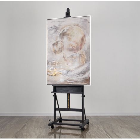 Gemälde Sternenverbindung Rahmen Weiß 120x80 cm (1/5)
