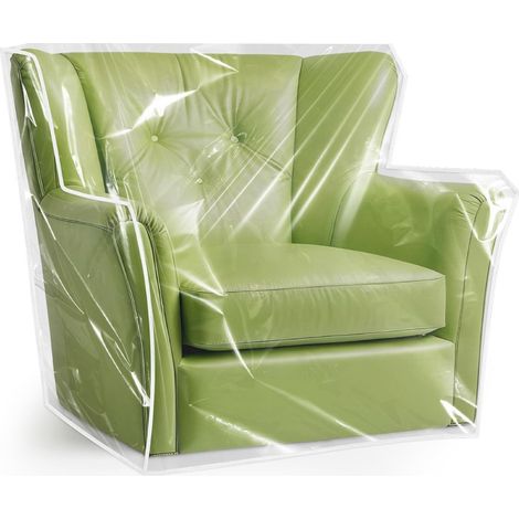 Housse de canapé transparente en PVC, 106,510159264cm, imperméable et anti-poussière. (1/5)