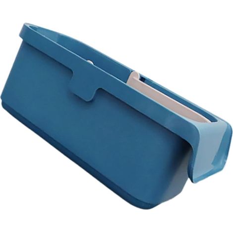 Seau de Lavage Rectangulaire en Plastique Bleu Grosse Capacité avec Poignée Portable pour Nettoyage de Sols et Bain de Pieds (1/5)