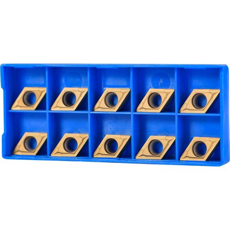 10 Stück CNC-Hartmetall-Wendeschneidplatten für Drehmaschinen mit Box (1/5)