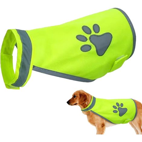 Gilet de sécurité réfléchissant pour chien,Veste Haute Visibilité avec Bandes Réfléchissantes,pour Promenades Nocturnes Protéger Votre Animal de Compagnie et des Accidents de Chasse.(Taille M) (1/5)