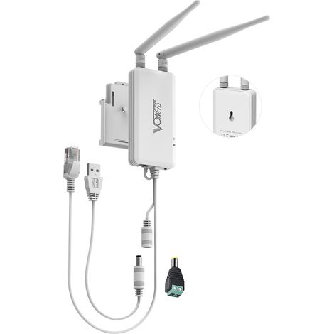2.4GHz WiFi Bridge Ethernet Wireless Repeater/Mini Router/RJ45 Hotspot Signal Adapter, DC/USB Power Supply for DVR, IP Camera, Industrial PLC, AGV, PS3, Network Devices VAP11S (1/5)