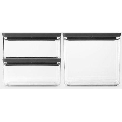 Brabantia Stapelbare Küchenbehälter Dunkelgrau