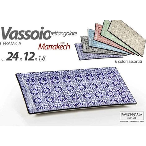 Trade Shop - Marrakech Bandeja Multiusos Rectangular 24x12x1,8 Cm 6 Colores Surtidos 771668 - (1/3)