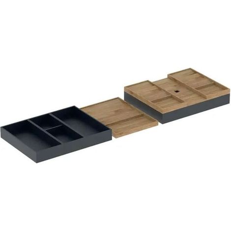 Geberit Schubladeneinsatz-Set für Waschtischunterschrank 502353001 120 cm breit, für obere Schublade, bambus (1/3)