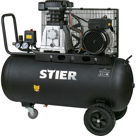 [GEBRAUCHT] B-Ware STIER Kompressor LKT 880-10-90 Druckluftkompressor 90l 10bar 345l/min 3000W 81kg