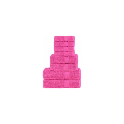 Juego de 8 toallas premium SOLUND Rose 600 g/m² - Crezuo (1/4)