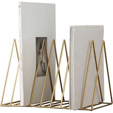 Porte-revues, organiseur de bureau en métal, rangement pour magazines, journaux, bandes dessinées, brochures et disques, organisateur de bureau, W (1/5)