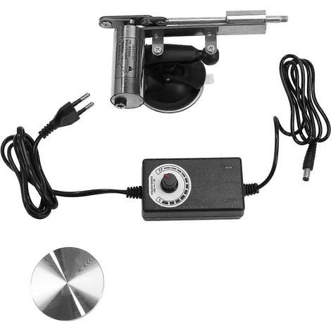 Actionneur linéaire télescopique avec plaque de 60 mm, course de 45 mm, moteur à mouvement alternatif CC à forte poussée. (1/5)
