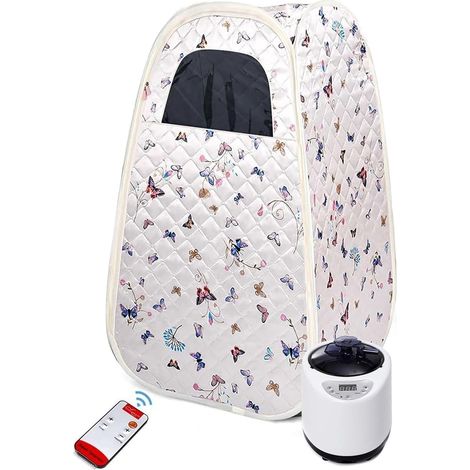 Kit de sauna portatif Tente de sauna pliante portative for salle de sauna à vapeur, générateur 2,6 L, accessoire de bain détox, télécommande à vapeur humide Tente de sauna personnelle pour spa à domic (1/5)
