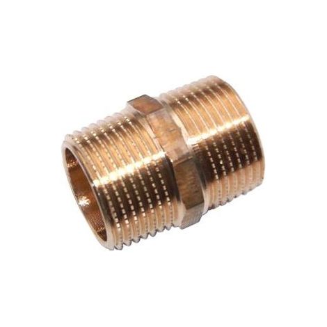 Racor cobre Viega double nipple rosca macho 1 pulgada