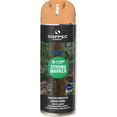 Bombe de peinture - Traceur forestier SOPPEC longue durée non fluorescent chamois 4-6 ans strong marker - 131708