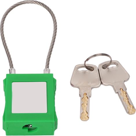 Il cavo di bloccaggio blocca il lucchetto di sicurezza con archetto in acciaio da 85 mm con 2 chiavi per la manutenzione delle attrezzature ecocompatibili.