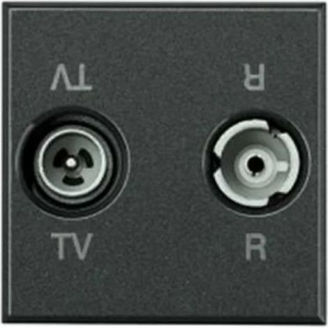 Bticino Cofrel 23673 - Socket TV - FM 2 Modules - ANTHRACITE