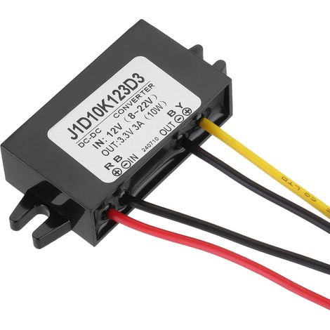Convertisseur de Puissance Dc 12V à Dc 3.3V 3A 10W Convertisseur Abaisseur Réducteur de Tension Ip67 Étanche Transformateur Module d'Alimentation Adaptateur pour Voiture Camion (1/5)