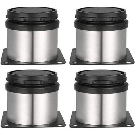 Lot de 4 Pieds de meubles de hauteur réglable en acier inoxydable pour canapé table armoires - 6cm - 6cm- 5cm (1/3)