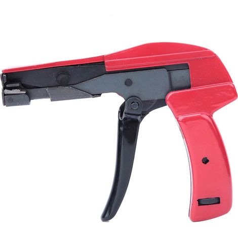 Pistolet serre-câble en plastique et nylon, outil de fixation de câble avec coupure automatique de chasse d'eau, tendeur et cutter professionnels pour attaches en nylon de 2,4 à 4,8 mm