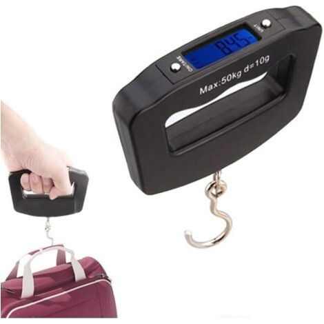 Luggage Scale 50 kg/110 lb – Backlit LCD Hook, Tare Function, Portable (1/5)