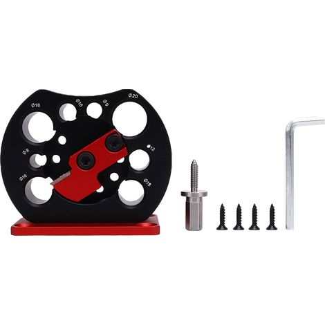 [Kit d'accessoire pour trous de chevilles] Adjustable Dowel Maker 8 Holes + Gabarit de perçage ajustable pour bois, 8-20mm