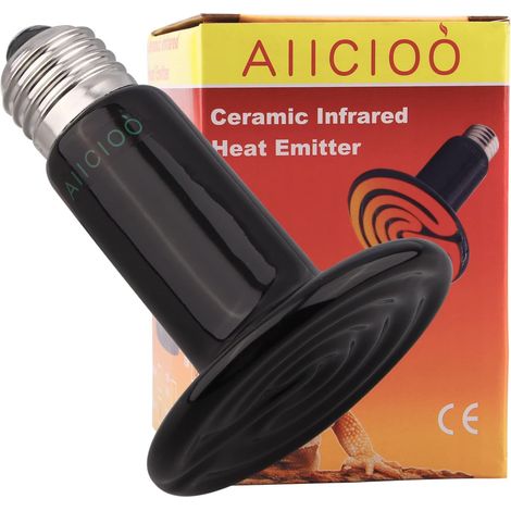 Céramique Lampe Chauffante Reptiles Durable Aucune Lumière Infrarouges Lampe Chauffante pour Animal Lézard/Poussin/Serpent/Hamster E27 220-240V (150W) (1/5)