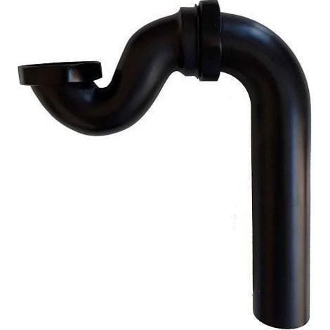 Siphon vertikal CRAWLEY für Gusseisen und Resicryl® Retro-Badewannen schwarz