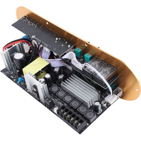 Platine Amplificateur Audio 2.1 Bluetooth 5.0 50W 50W 100W Entrées AUX Micro Radio FM USB Carte Mémoire Module Puissance Prise EU (1/5)