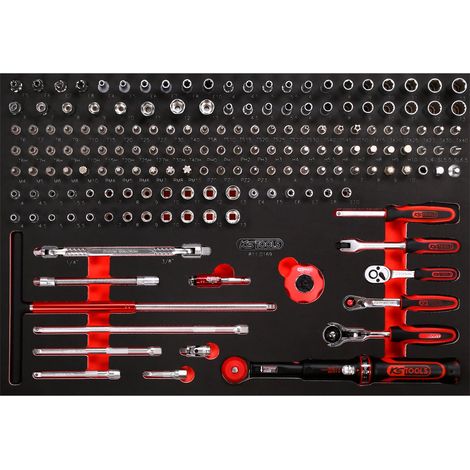 KS TOOLS 1/4" juego de llaves de vaso en espuma de 169 piezas - 811.0169 (1/2)