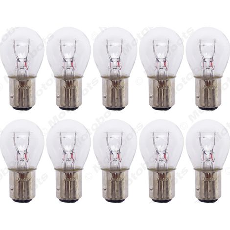 Car taillight, brake, and turn signal bulbs, 12V BAZ15D P21W/4W/1122 halogen bulbs, high and low settings, warm white (10 bulbs) (1/4)