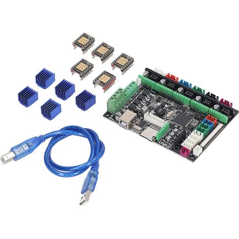 Câble de liaison pour carte mère d'imprimante 3D 12‑24V, kit refroidisseur pour pilote de moteur pas à pas, dissipateur thermique pour impression 3D (1/5)