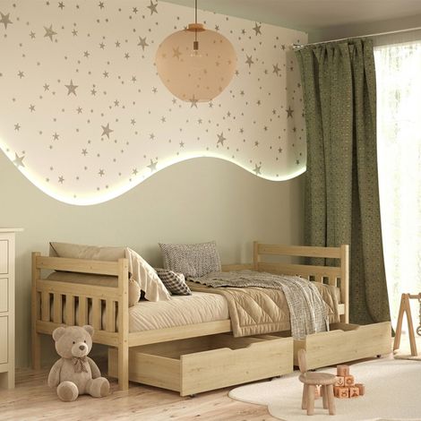 Bett 90x200 inklusive Lattenrost und Schubladen David Holz