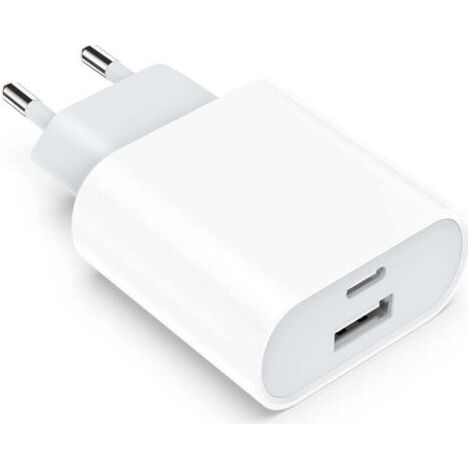 Chargeur Prise USB C Compatible with iPhone 16/16 Pro/16 Pro Max/16 Plus/15/14/13/12/11 /SE/X/XR/XS/Mini, 20W USBC Rapide Adaptateur Type C Secteur Mural Alimentation (1/4)