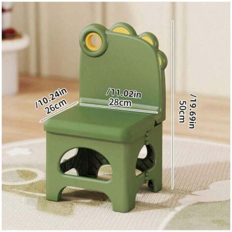 QORVA-Chaise pliante ergonomique rembourrée monobloc avec - design mignon de lapin de dessin animé, tabouret pliant peu encombrant adapté à une utilisation intérieure et extérieure, surface d'assise d (1/4)