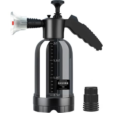 Pulvérisateur de mousse de voiture – Pompe de lavage de voiture portable pour les détails Réservoir haute pression de 2 L avec buse réglable et poignée de compression manuelle pour les tâches (1/5)