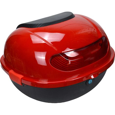 Coffre arrière moto grande capacité étanche résistant aux chocs universel pour scooter rouge vin (1/5)