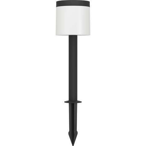 Luce Solare Picchetto Esterno Moderna Pantete Policarbonato Nero E Bianco Led