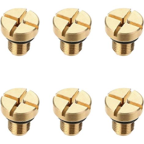 6X 17111712788 Vis de purge de vase d'expansion de liquide de refroidissement de radiateur Or pour BMW E36 E39 E46 Etc. (1/5)