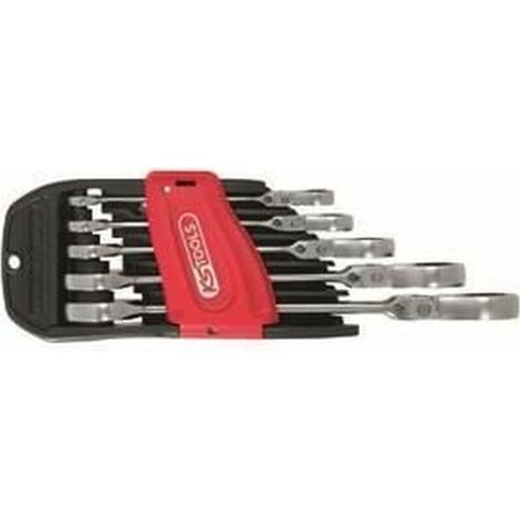 Set chiavi a cricchetto KS TOOLS Gearplus - 5 pz. - Testa inclinabile con bloccaggio 503.4805 (1/4)